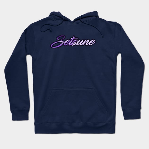 Setsune Pixel Logo (Fuzzy) Hoodie by DuskEyesDesigns